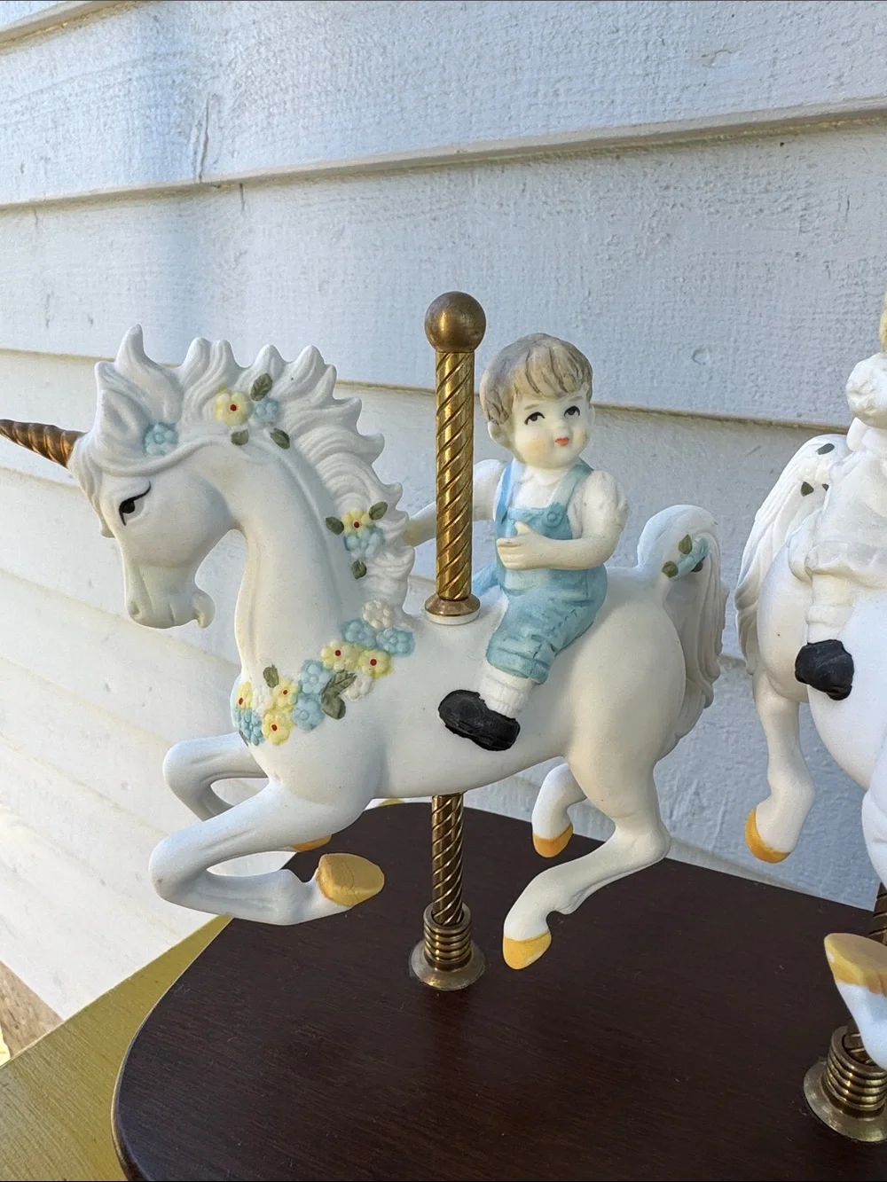 1990s Unicorn Carousel Vintage Musicbox